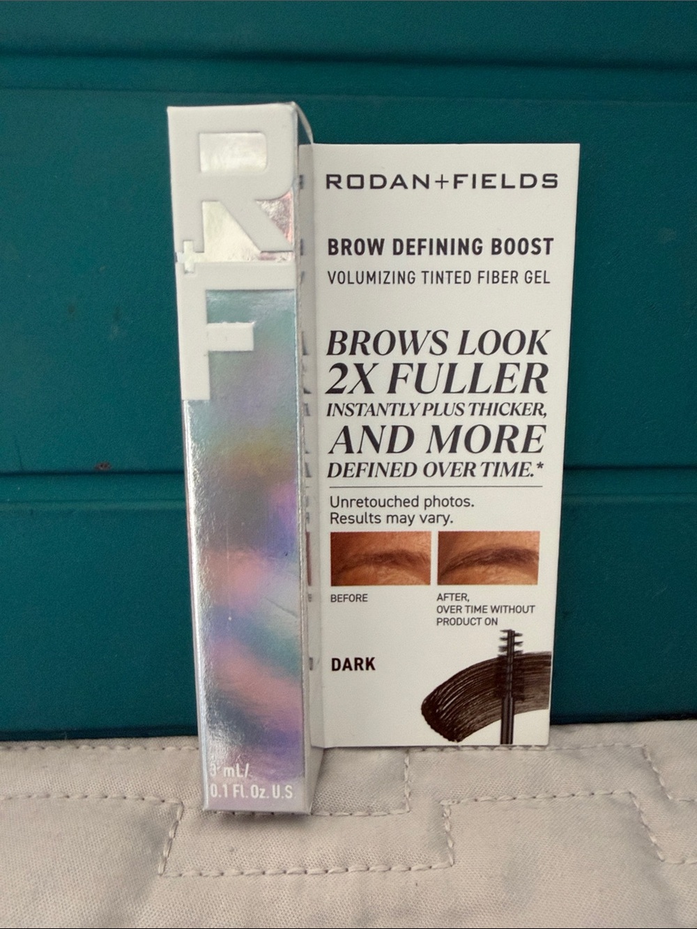 New Rodan + Fields Brow Defining Boost Tinted Fiber Gel - Dark Brown